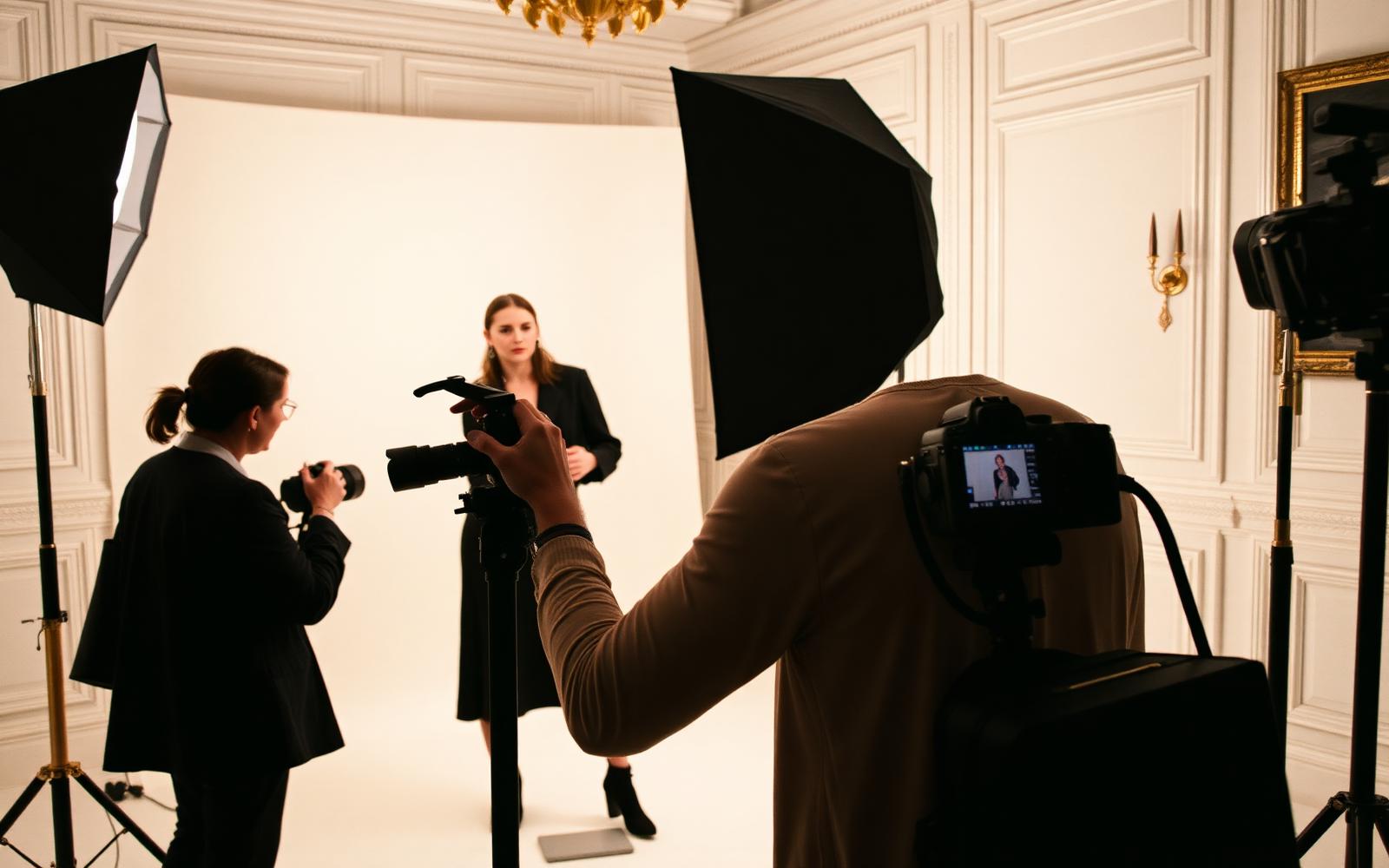 Behind the scenes of a luxury photography production
